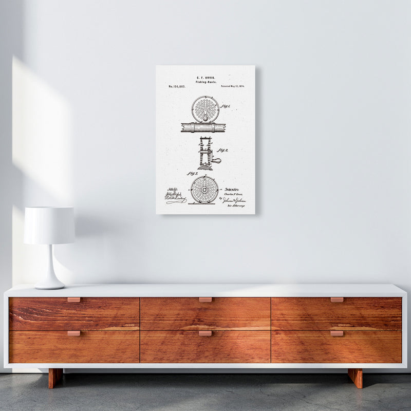 Fly Fishing Reel Patent Art Print by Jason Stanley A2 Canvas