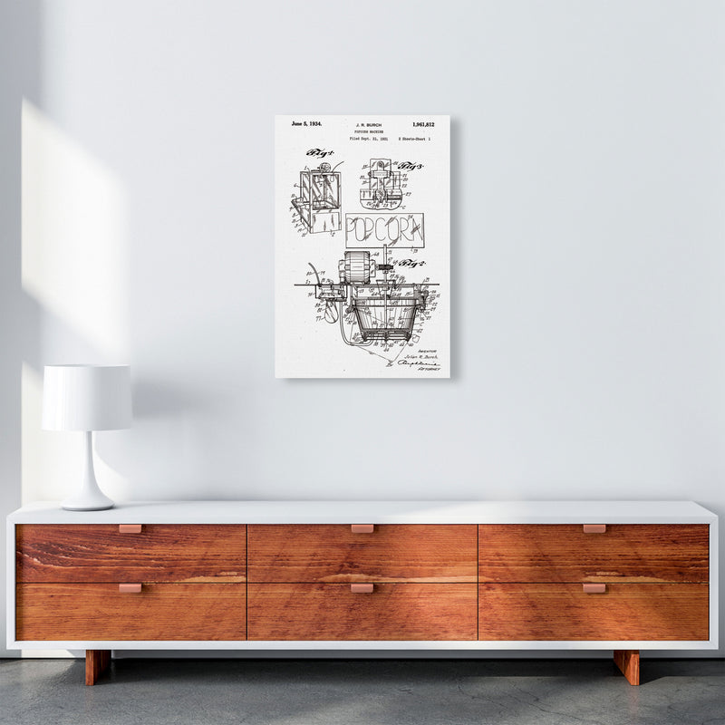 Popcorn Machine Patent 2 Art Print by Jason Stanley A2 Canvas