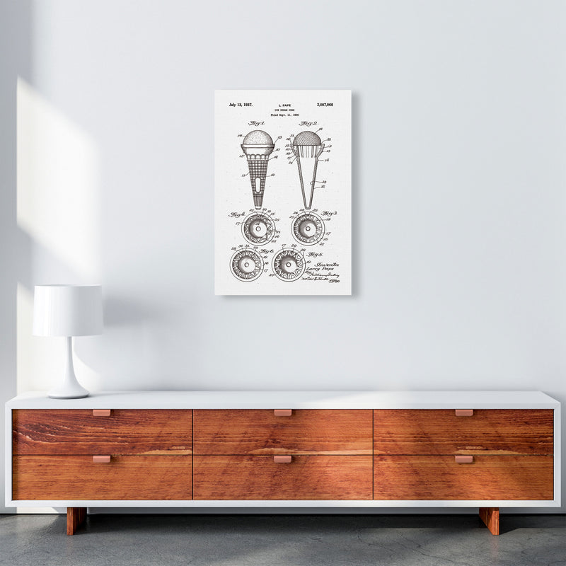 Ice Cream Cone Patent Art Print by Jason Stanley A2 Canvas