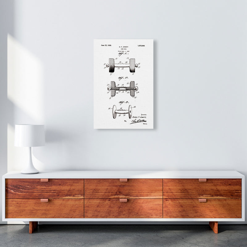 Dumb Bell Patent Art Print by Jason Stanley A2 Canvas