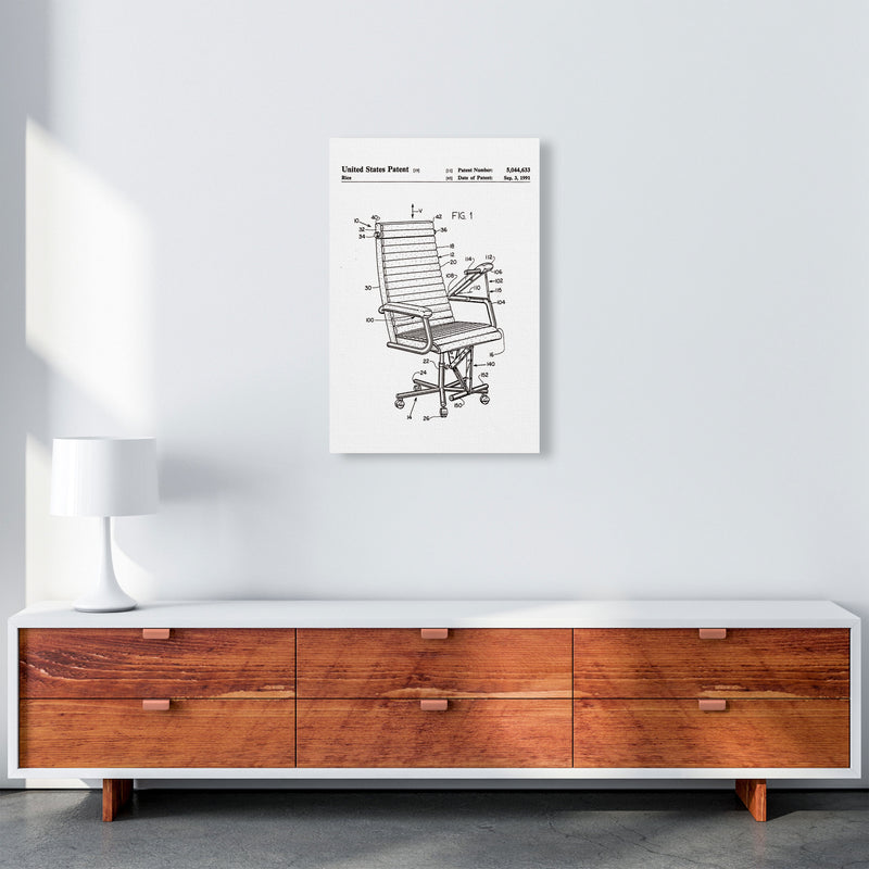 Desk Chair Patent Art Print by Jason Stanley A2 Canvas