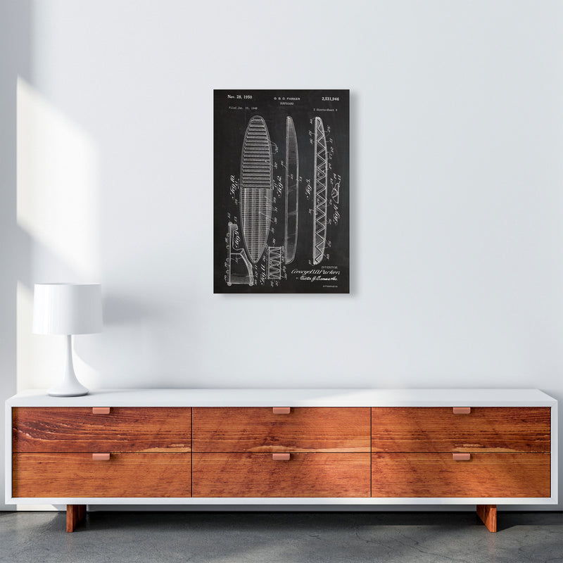 Surfboard Patent Art Print by Jason Stanley A2 Canvas