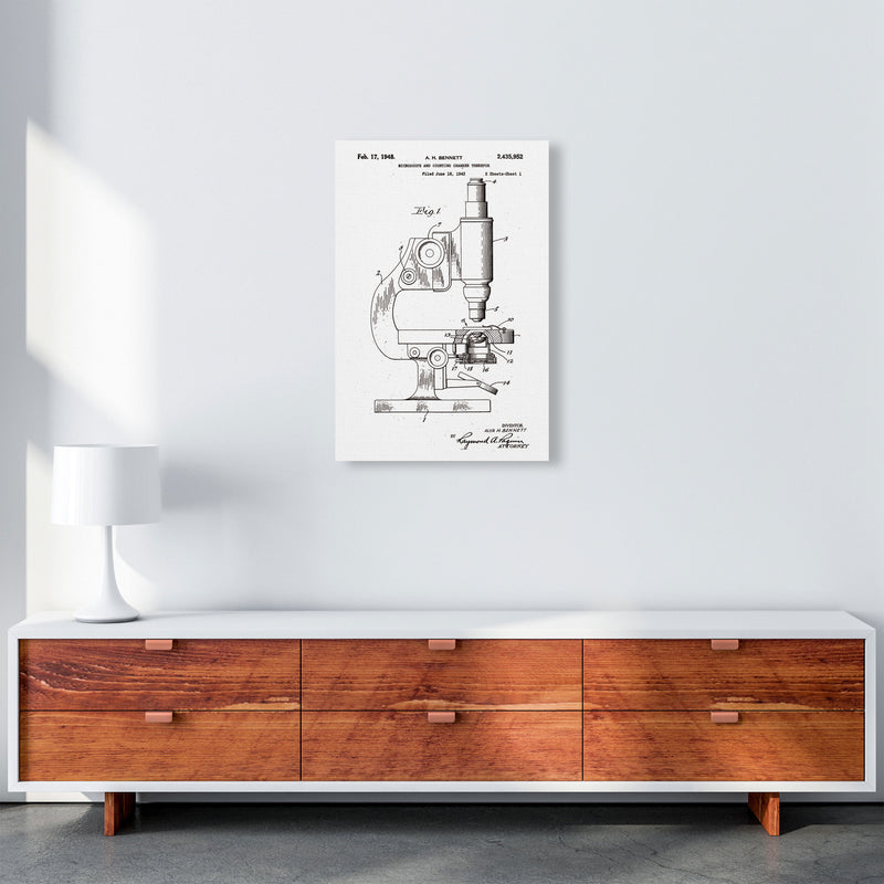 Microscope Patent Art Print by Jason Stanley A2 Canvas