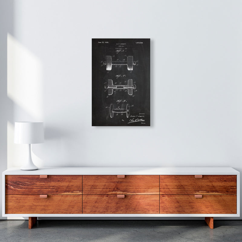 Dumbbell Patent Art Print by Jason Stanley A2 Canvas