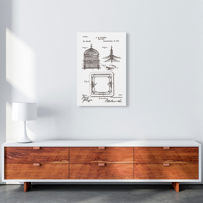 Bird Cage Patent Art Print by Jason Stanley A2 Canvas