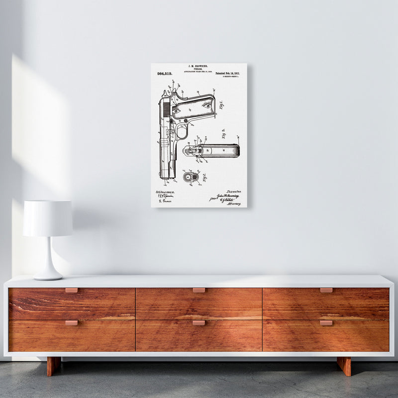 Gun Patent Art Print by Jason Stanley A2 Canvas