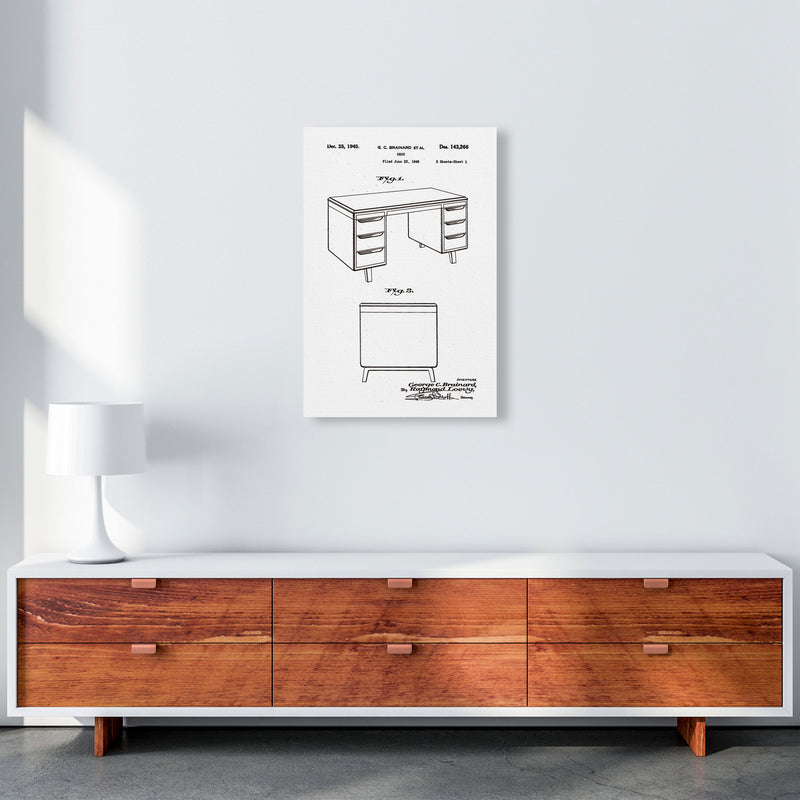 Desk Patent Art Print by Jason Stanley A2 Canvas