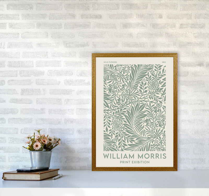 William Morris- Green Wild Flowers Art Print by Jason Stanley A2 Print Only