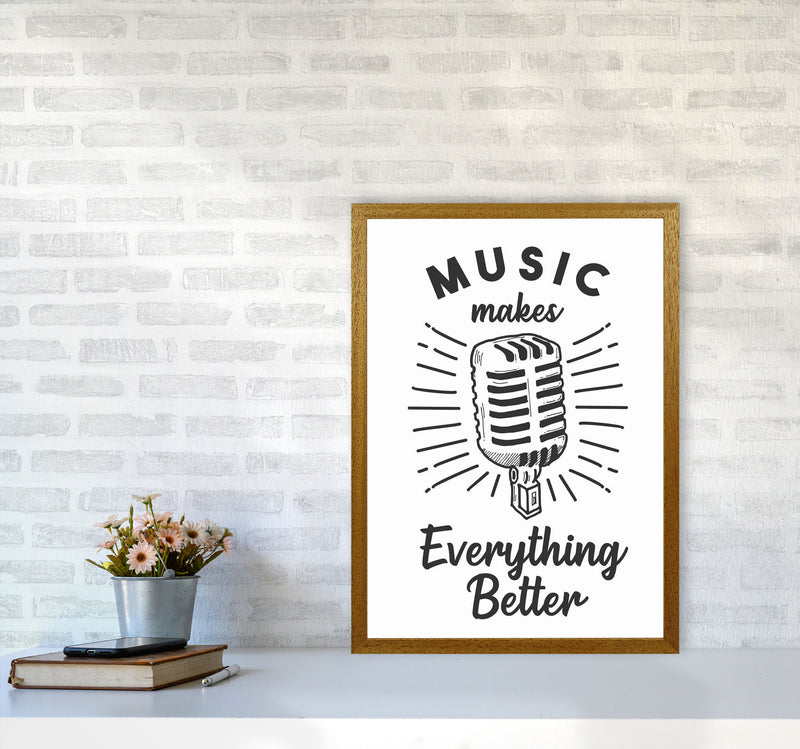 Music Makes Everything Better Art Print by Jason Stanley A2 Print Only