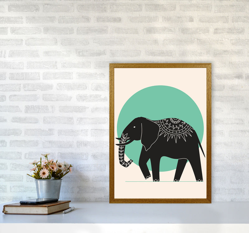 Elephant Green Moonlight Art Print by Jason Stanley A2 Print Only