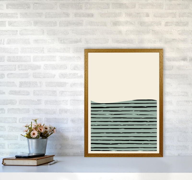 Green Minimal Midcentury Art Print by Jason Stanley A2 Print Only