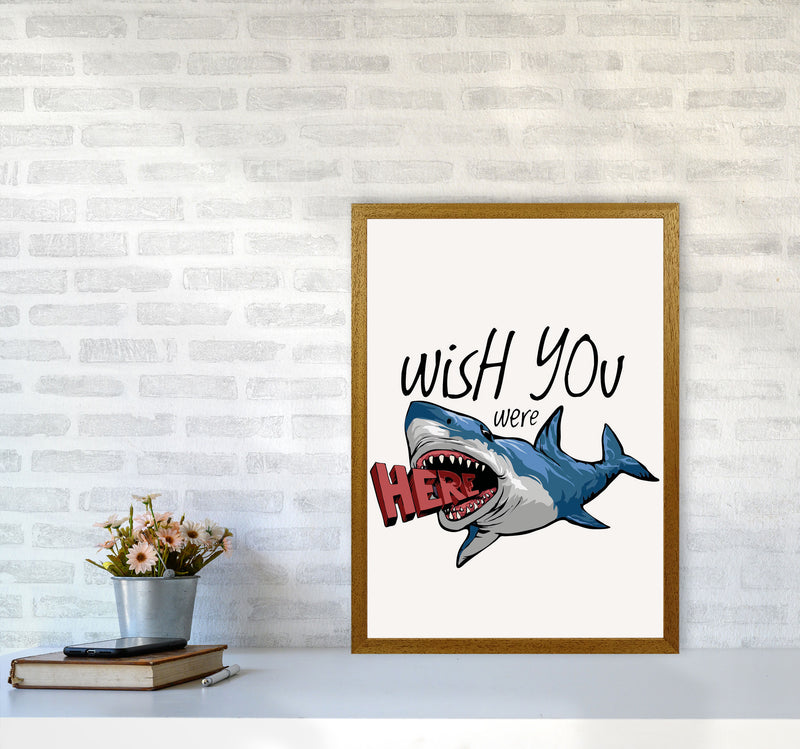 Wish You Were Here Shark Art Print by Jason Stanley A2 Print Only
