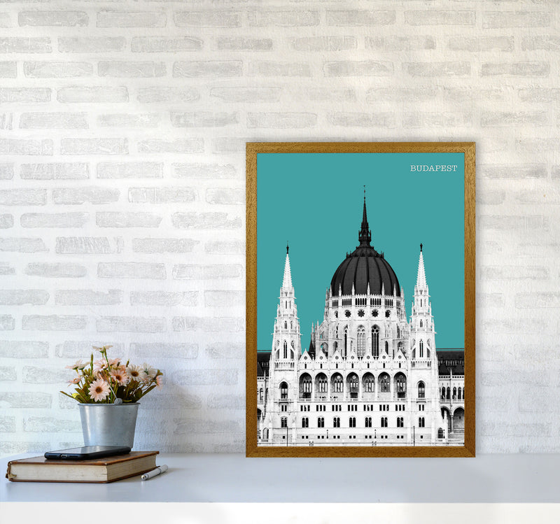 Halftone Budapest Green Art Print by Jason Stanley A2 Print Only
