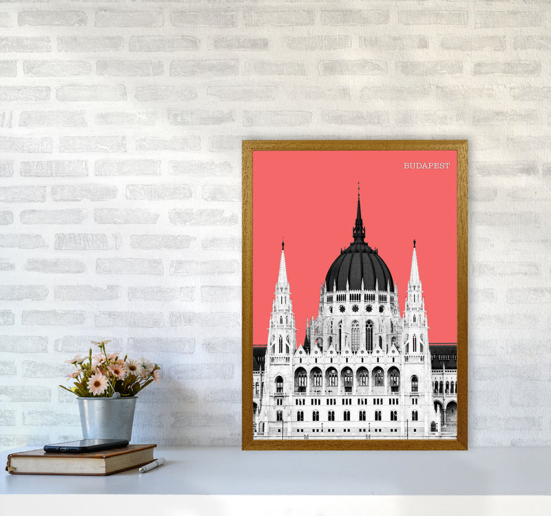 Halftone Budapest Red Art Print by Jason Stanley A2 Print Only