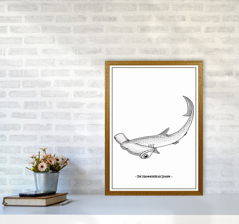 The Hammerhead Shark Art Print by Jason Stanley A2 Print Only