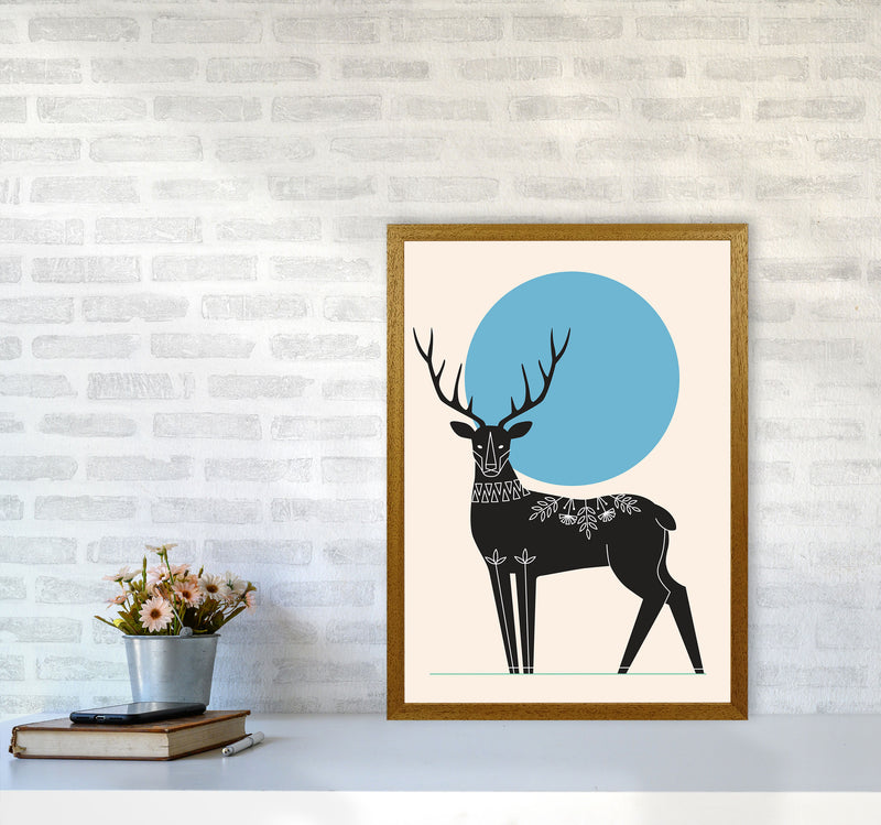 Blue Moonlight Deer Art Print by Jason Stanley A2 Print Only