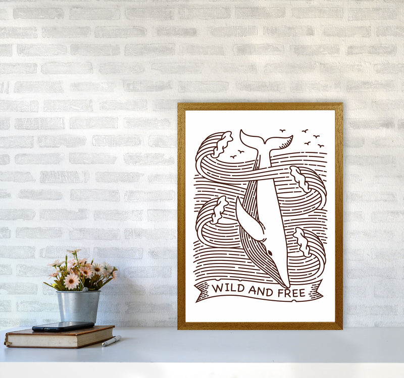Wild And Free Whale Art Print by Jason Stanley A2 Print Only