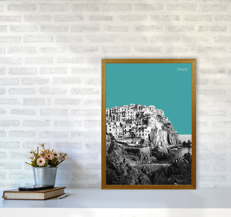 Halftone Italy Blue Art Print by Jason Stanley A2 Print Only