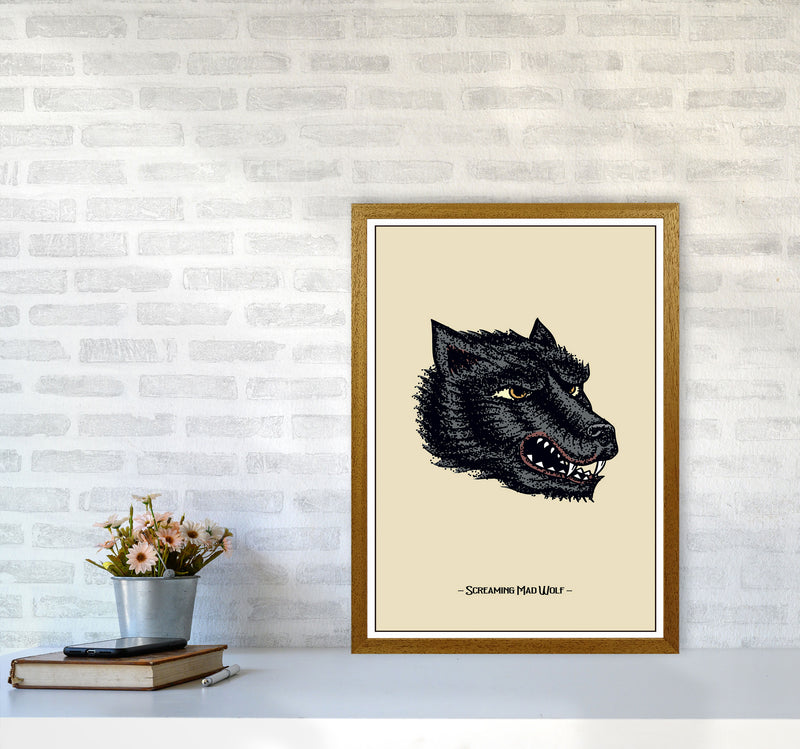 Screaming Mad Wolf Art Print by Jason Stanley A2 Print Only