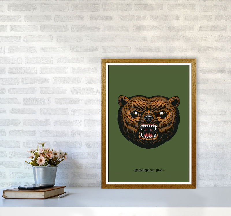 Brown Grizzly Bear Art Print by Jason Stanley A2 Print Only