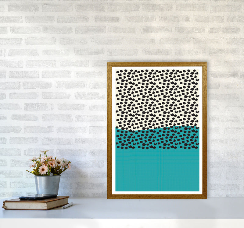 Blue Vibe Halftone Art Print by Jason Stanley A2 Print Only