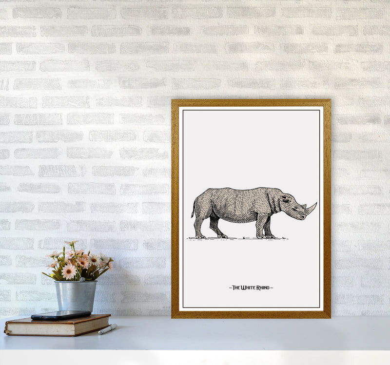 The White Rhino Art Print by Jason Stanley A2 Print Only