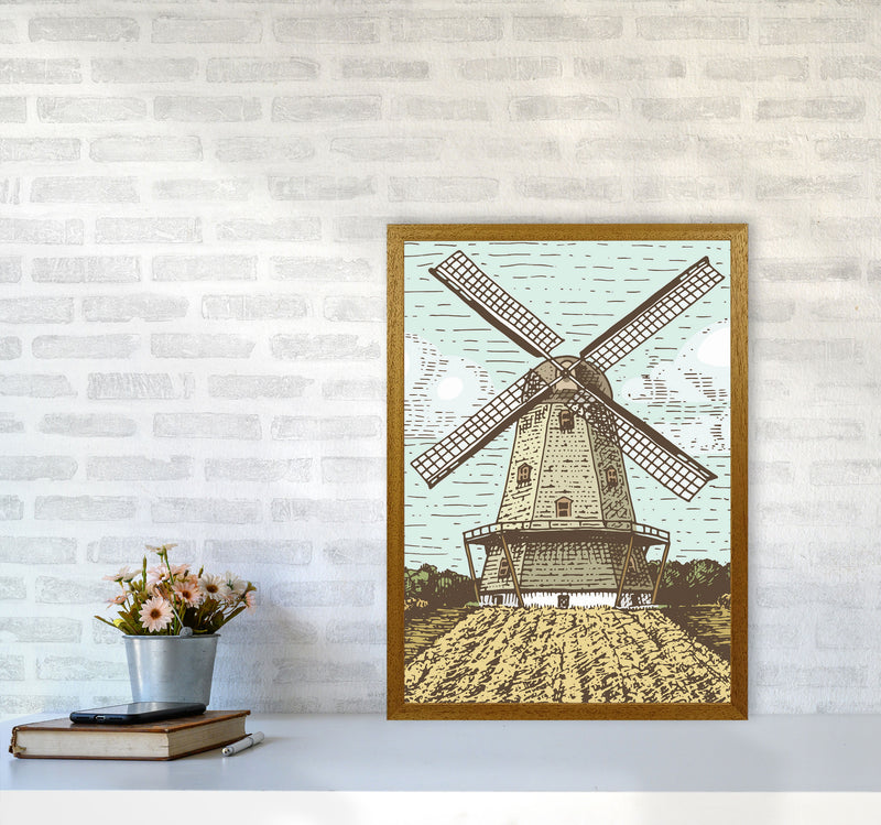 Vintage Windmill Art Print by Jason Stanley A2 Print Only