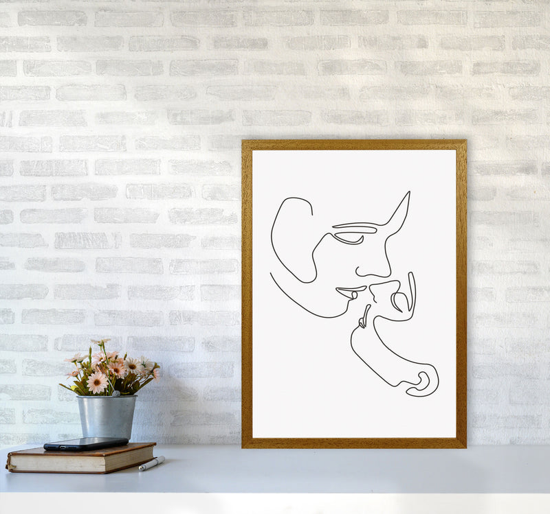 One Line Kiss Art Print by Jason Stanley A2 Print Only