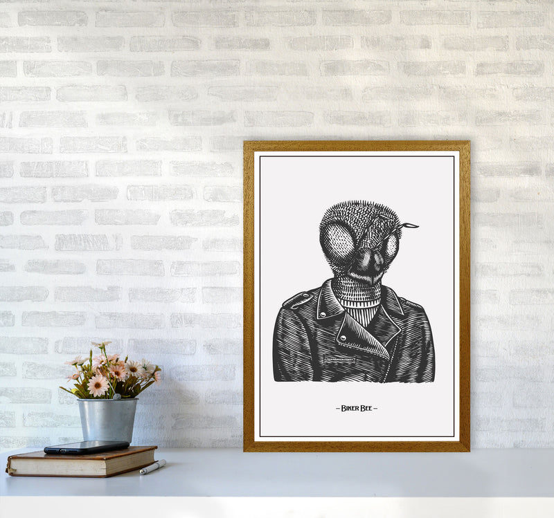 The Biker Bee Art Print by Jason Stanley A2 Print Only