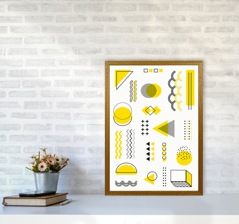 Yellow Shapes Art Print by Jason Stanley A2 Print Only