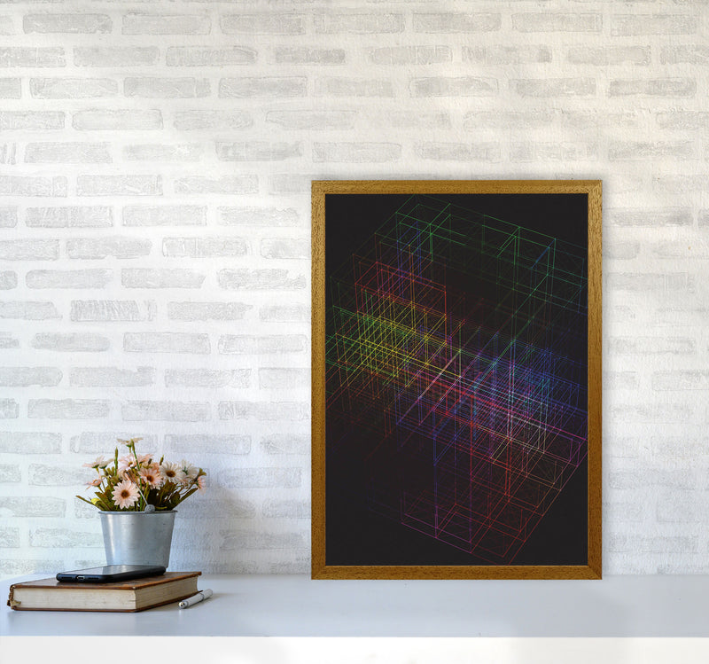 Laser Cube Art Print by Jason Stanley A2 Print Only