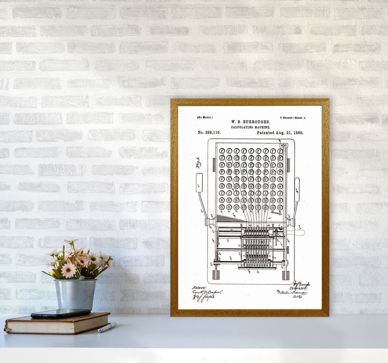 Calculating Machine Patent 2 Art Print by Jason Stanley A2 Print Only