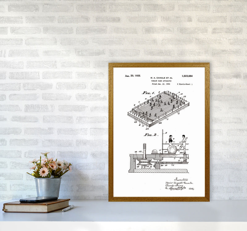 Vintage Foos Ball Table Patent Art Print by Jason Stanley A2 Print Only