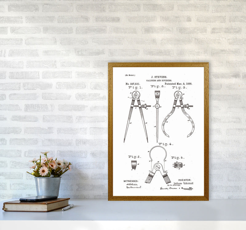 Calipers And Dividers Patent Art Print by Jason Stanley A2 Print Only