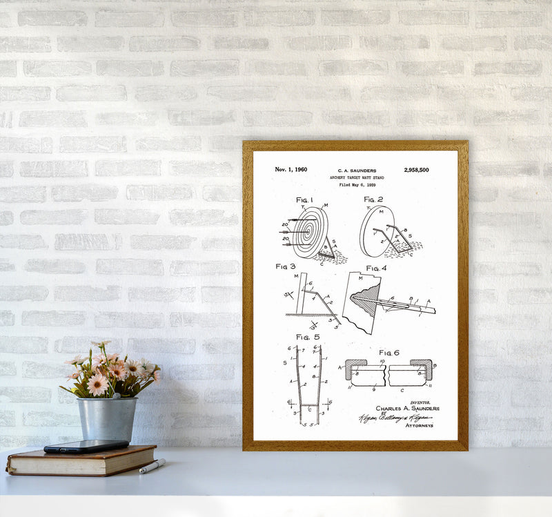 Archery Target Stand Patent Art Print by Jason Stanley A2 Print Only