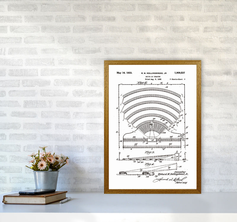Drive In Theatre Patent Art Print by Jason Stanley A2 Print Only