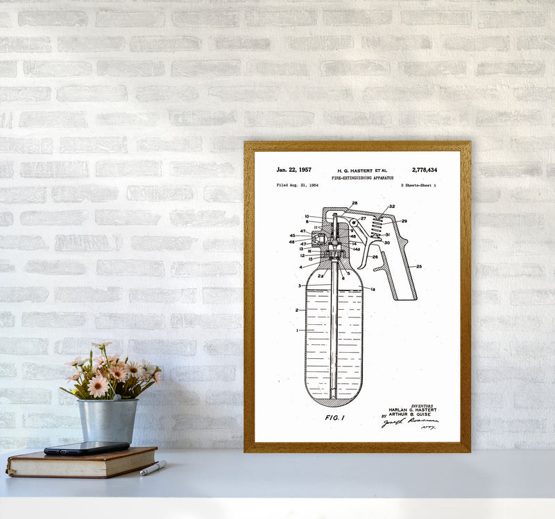 Fire Extinguisher Patent Art Print by Jason Stanley A2 Print Only