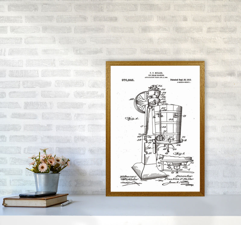 Ice Cream Machine Patent Art Print by Jason Stanley A2 Print Only