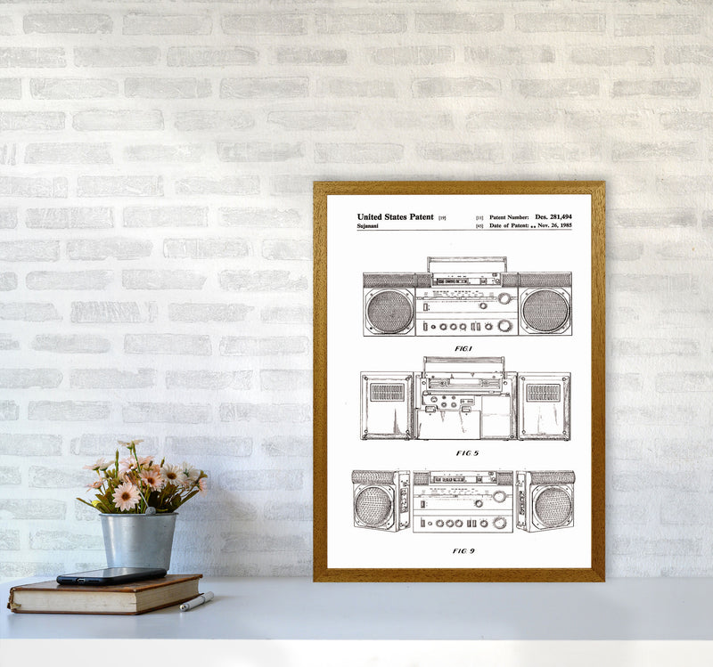 Ghetto Blaster Patent Art Print by Jason Stanley A2 Print Only