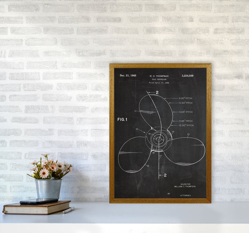 Boat Propeller Patent Art Print by Jason Stanley A2 Print Only