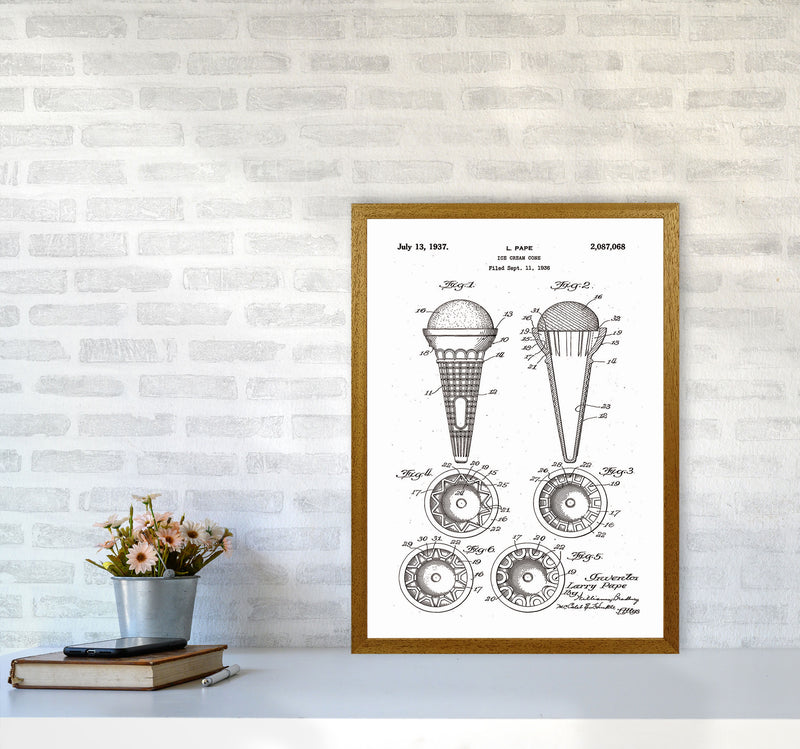 Ice Cream Cone Patent Art Print by Jason Stanley A2 Print Only