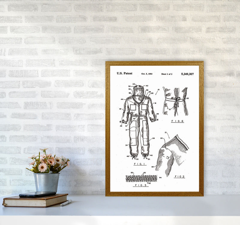 Bee Keeper Suit Patent Art Print by Jason Stanley A2 Print Only