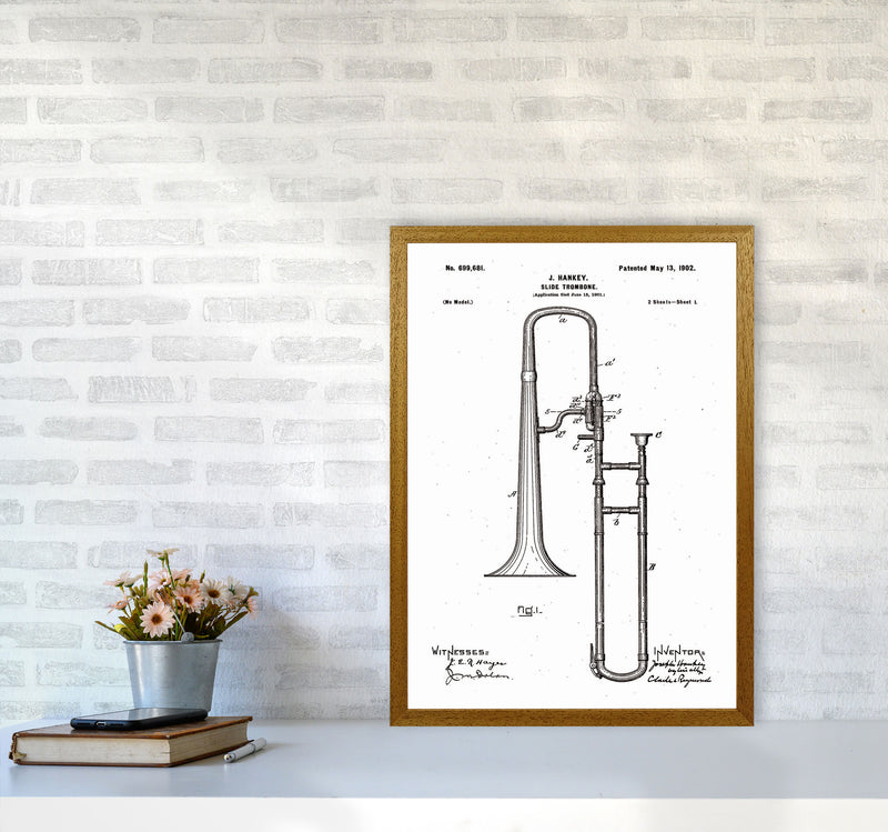Slide Trombone Patent Art Print by Jason Stanley A2 Print Only
