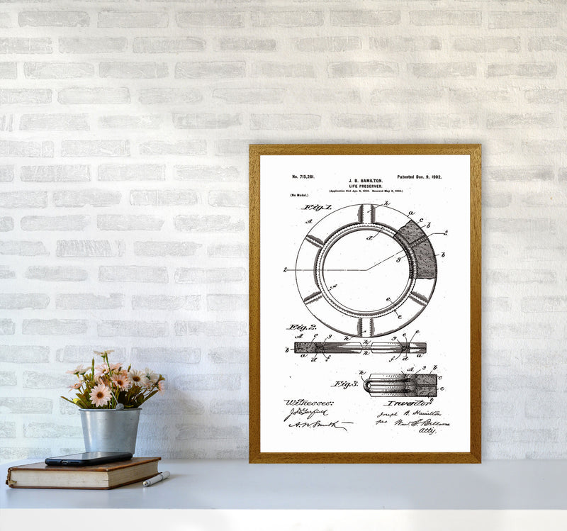 Life Preserver Patent Art Print by Jason Stanley A2 Print Only
