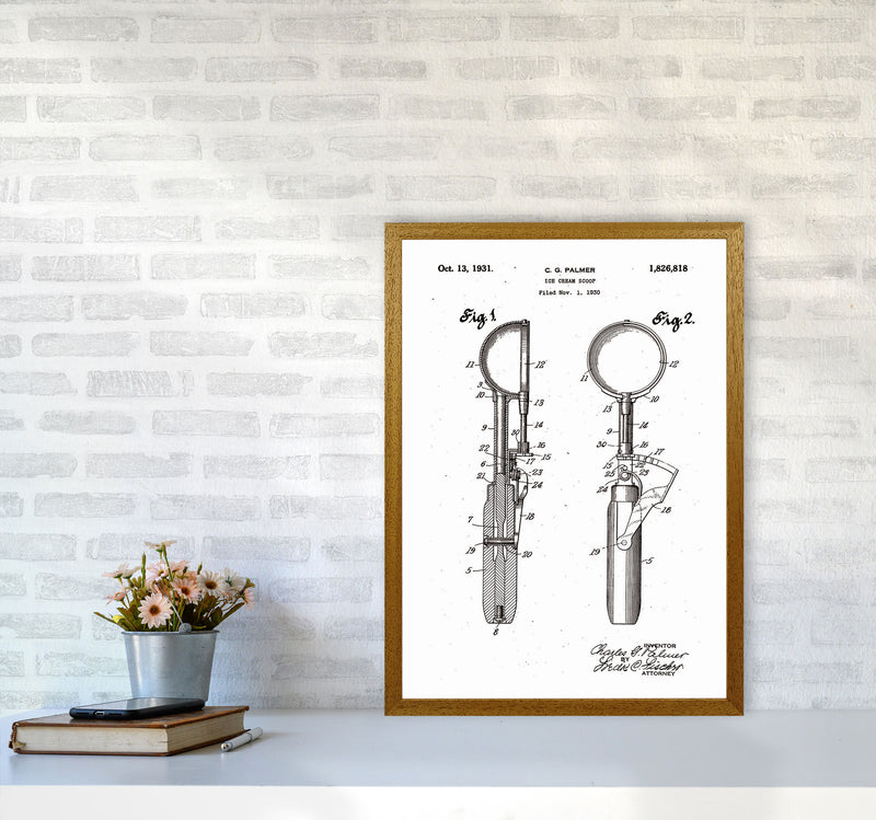 Ice Cream Scoop Patent Art Print by Jason Stanley A2 Print Only