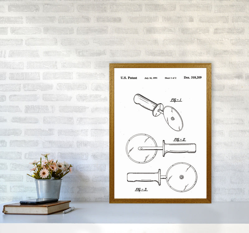 Pizza Cutter Patent Art Print by Jason Stanley A2 Print Only