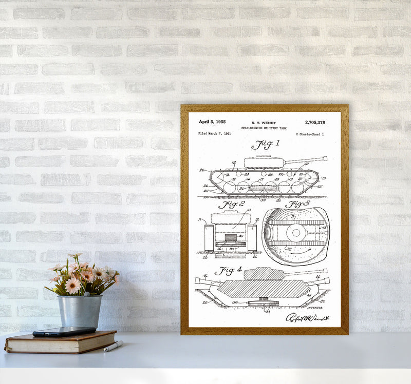 Military Tank Patent Art Print by Jason Stanley A2 Print Only