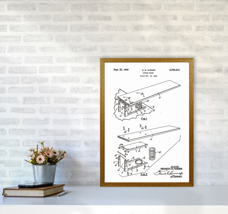 Diving Board Patent Art Print by Jason Stanley A2 Print Only