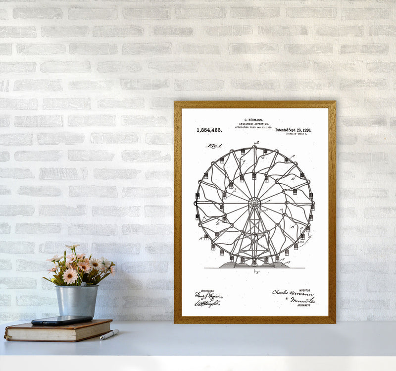 Ferris Wheel Patent Art Print by Jason Stanley A2 Print Only