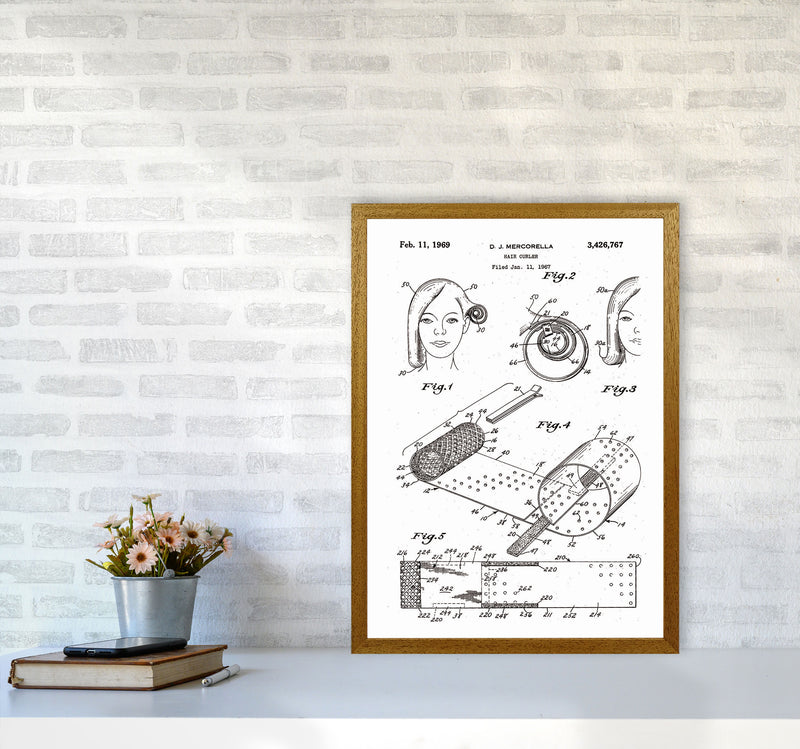 Hair Curler Patent Art Print by Jason Stanley A2 Print Only